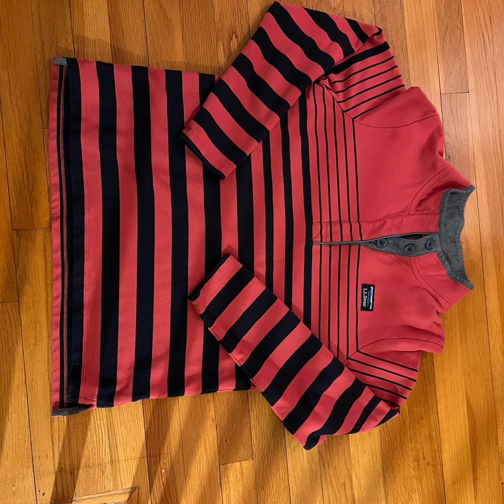 LL Bean Long Sleeved Cotton Rugby, Women’s Large.